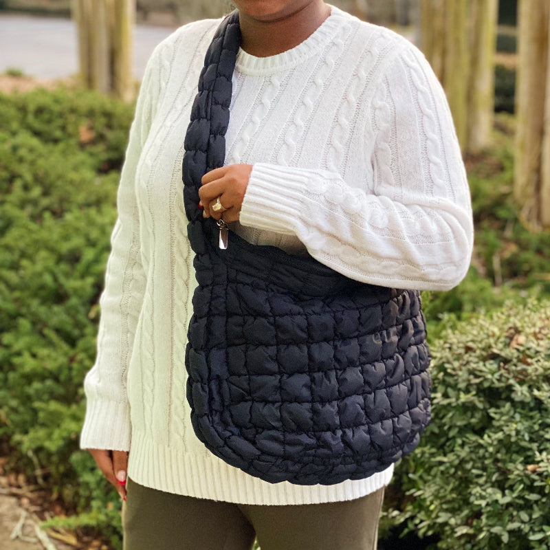 Quilted Carry-All Crossbody Bag