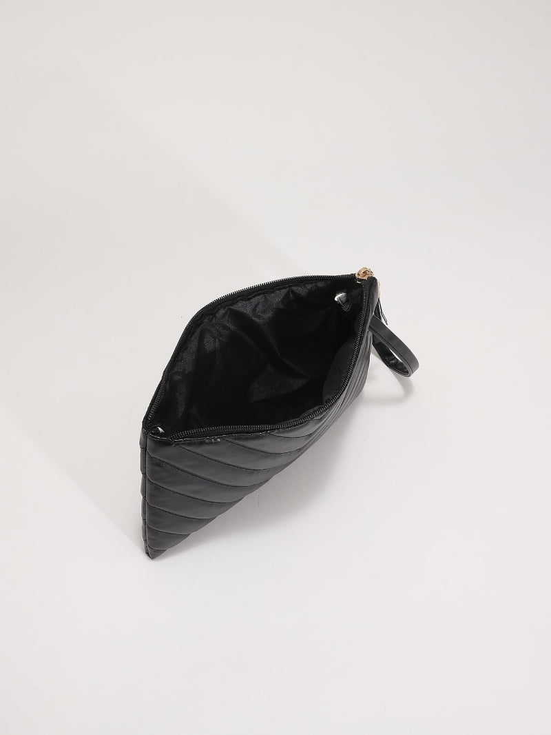 Chic Chevron Tassel Wristlet Clutch