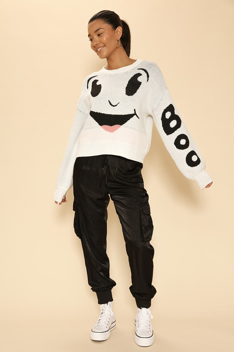 Spooky Smiles Ghost Sweater