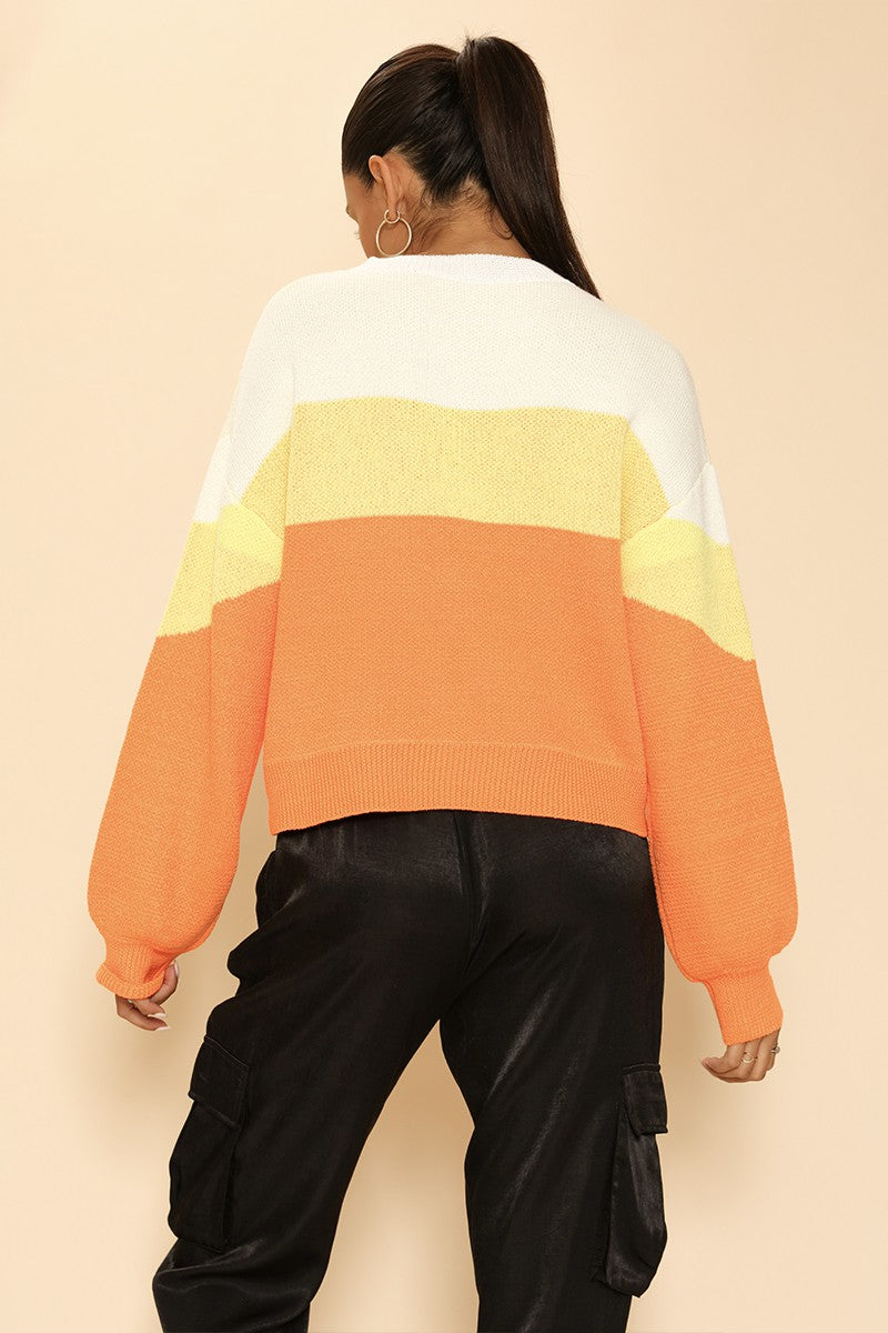 Sweet Treats Candy Corn Halloween Sweater