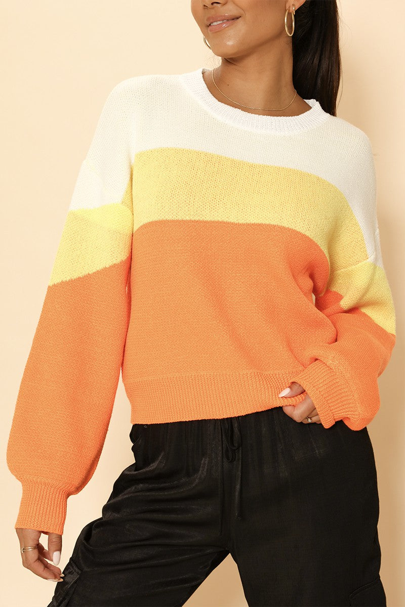 Sweet Treats Candy Corn Halloween Sweater