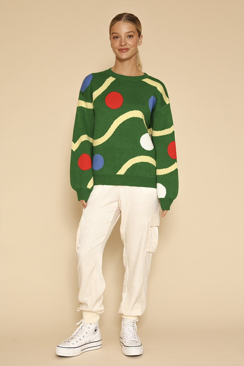 Christmas Tree Ornament Knit Sweater