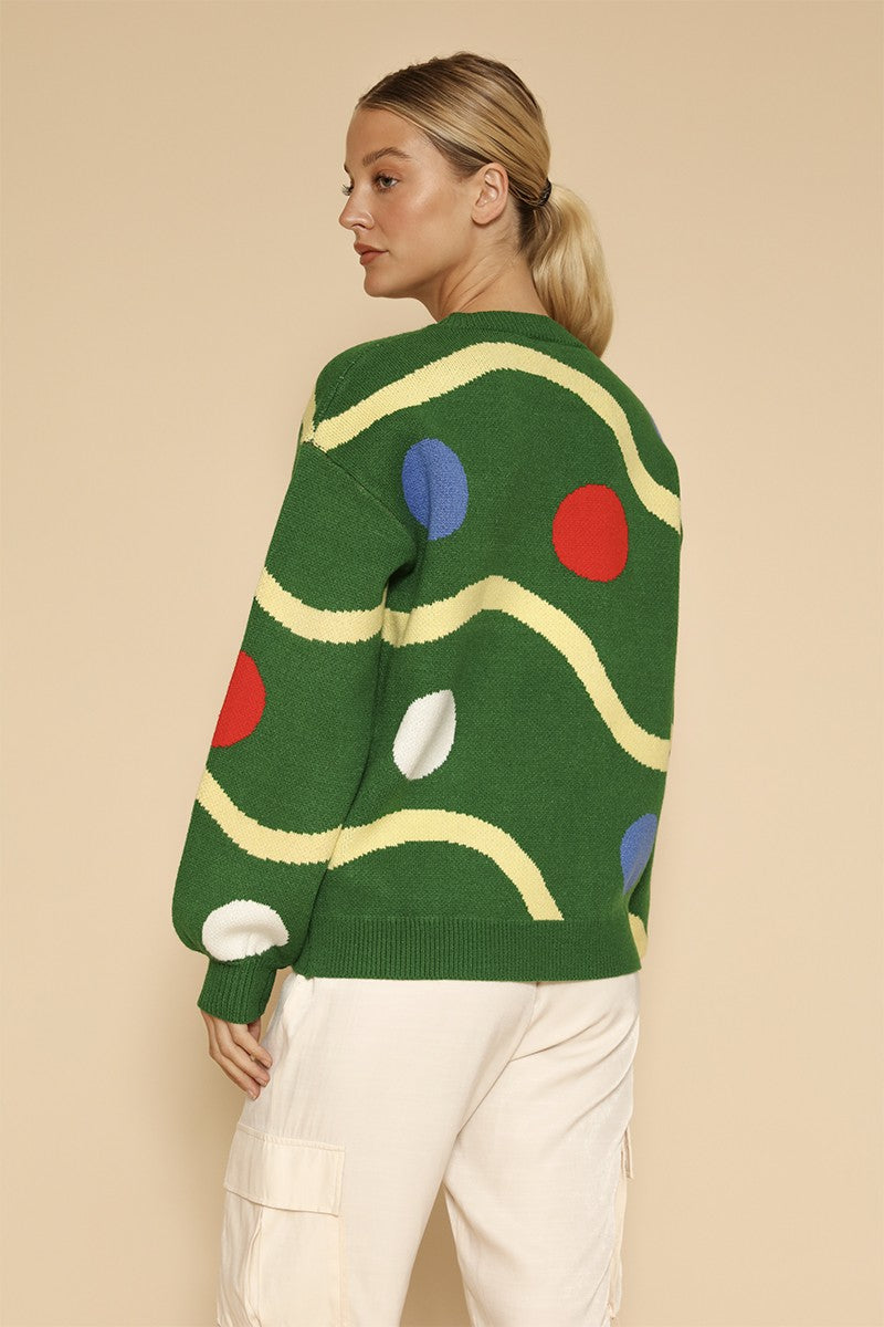 Christmas Tree Ornament Knit Sweater