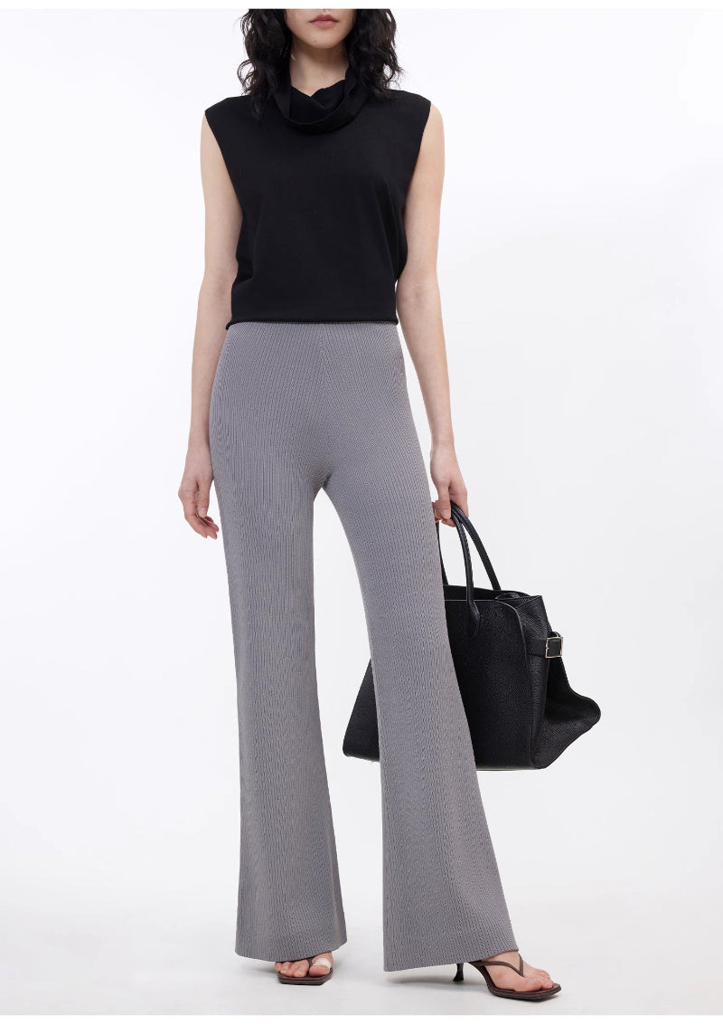 Drape Knit Flare Trousers