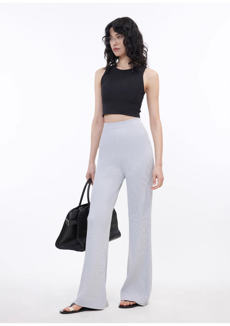Drape Knit Flare Trousers