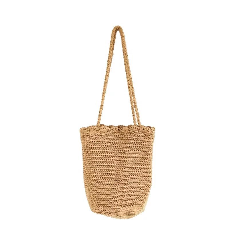 Scalloped Knit Tote Bag