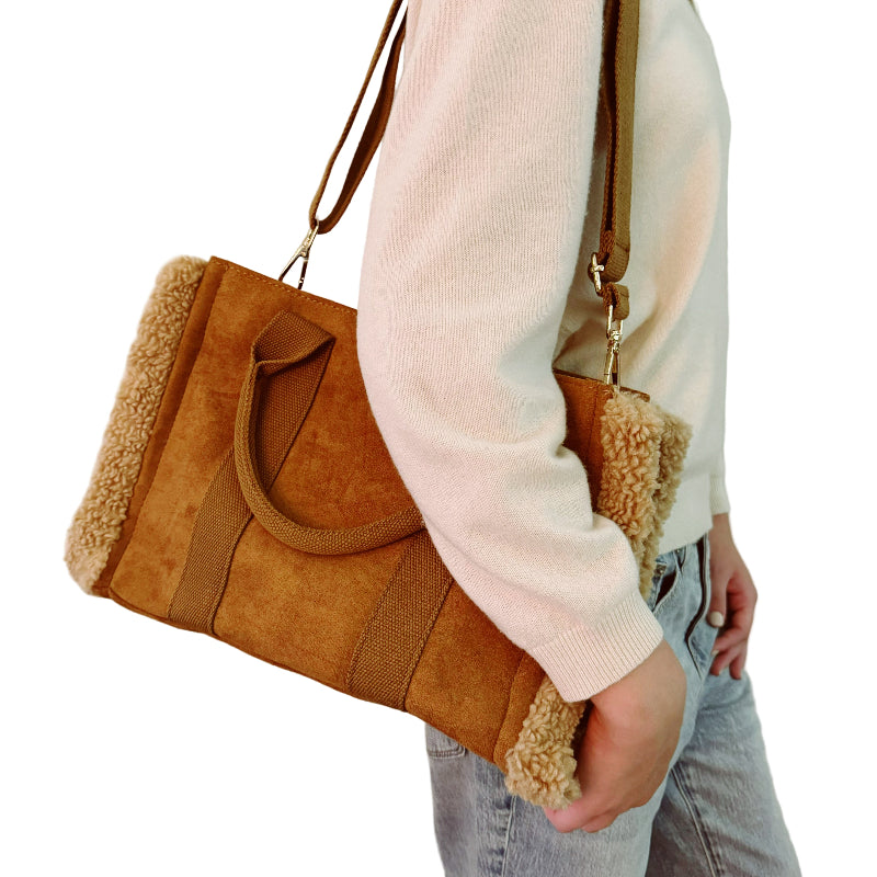 Western Fluffy Tote Crossbody