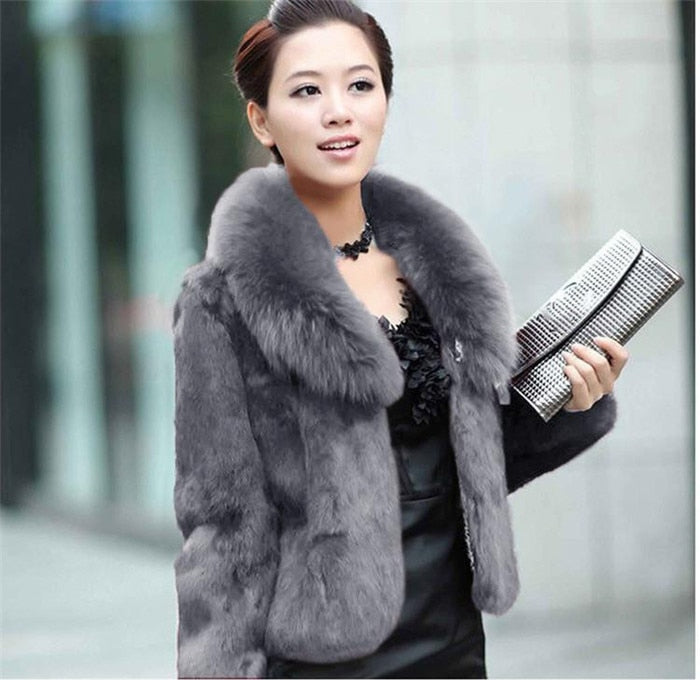 Luxe Faux Fox Fur Jacket
