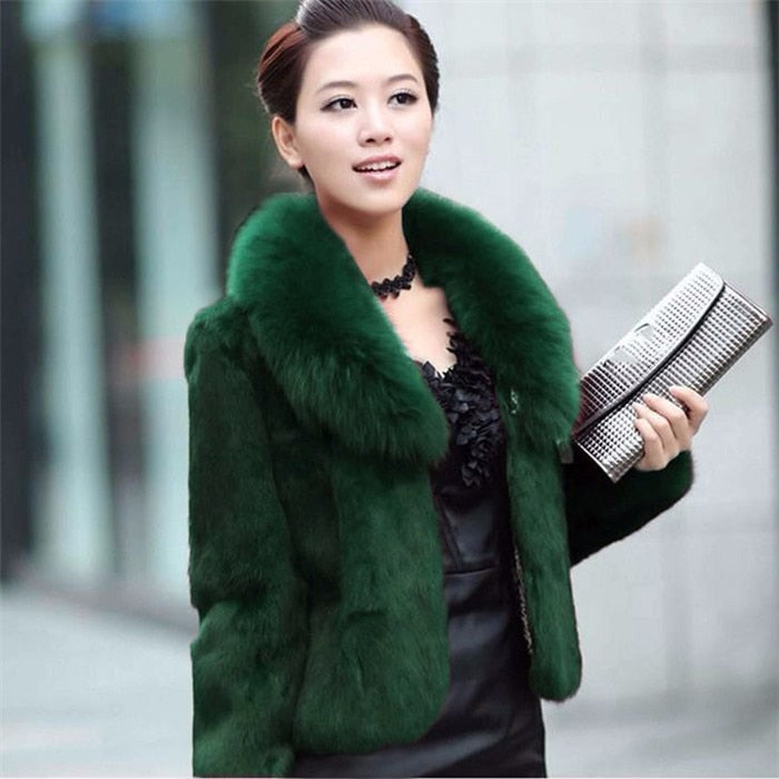 Luxe Faux Fox Fur Jacket