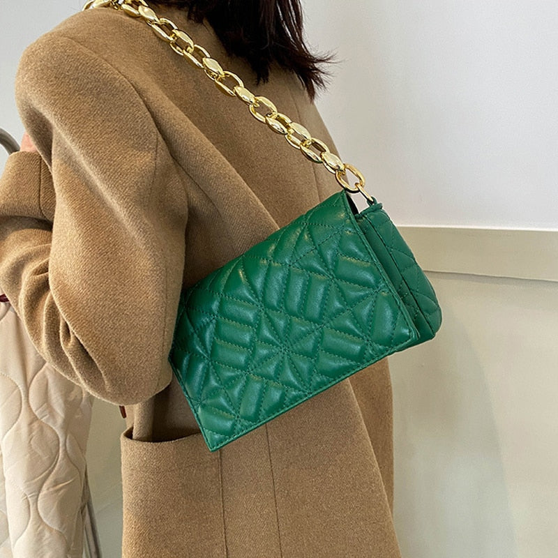 Plaid Chain Shoulder Bag
