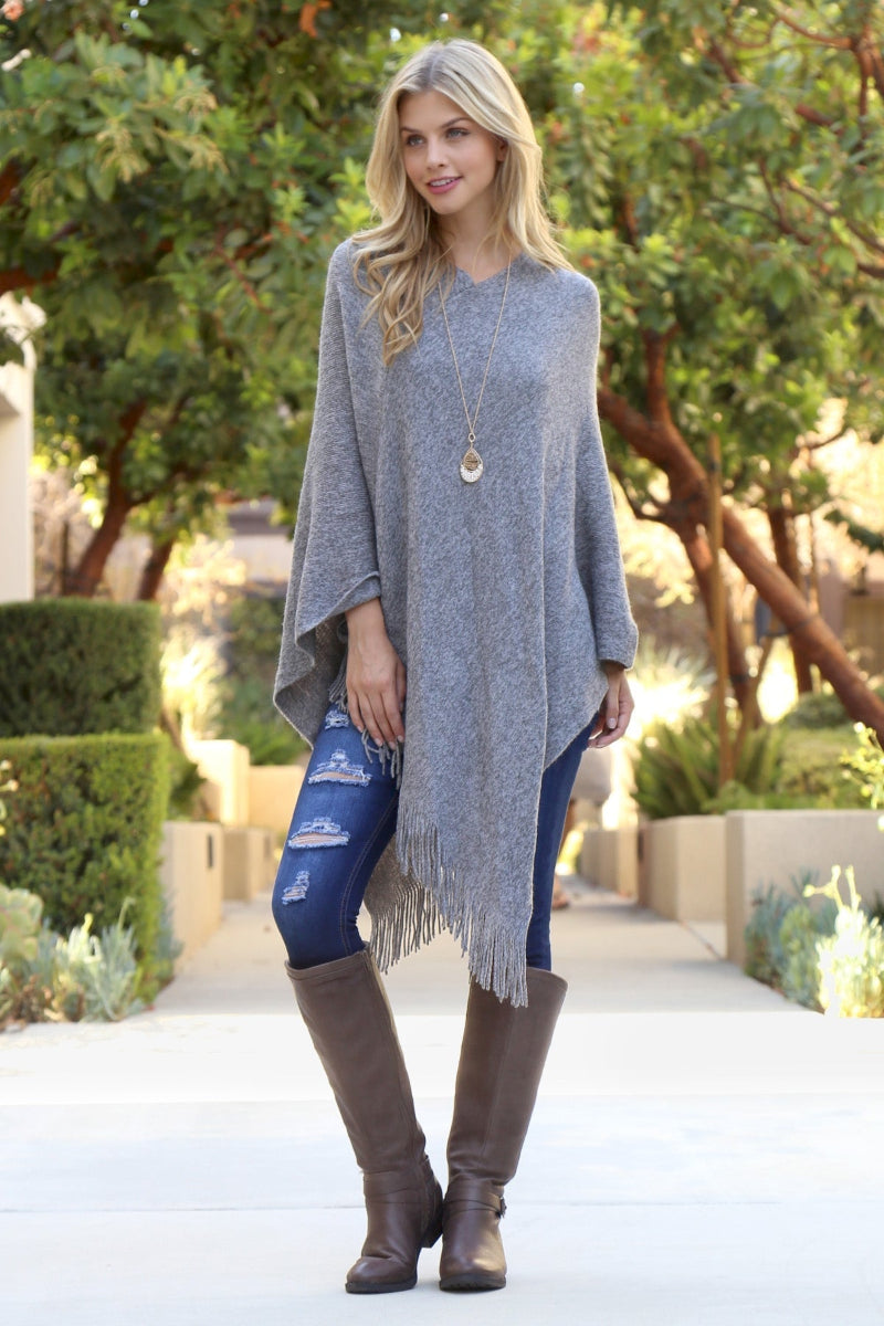 Cozy Tasseled Poncho
