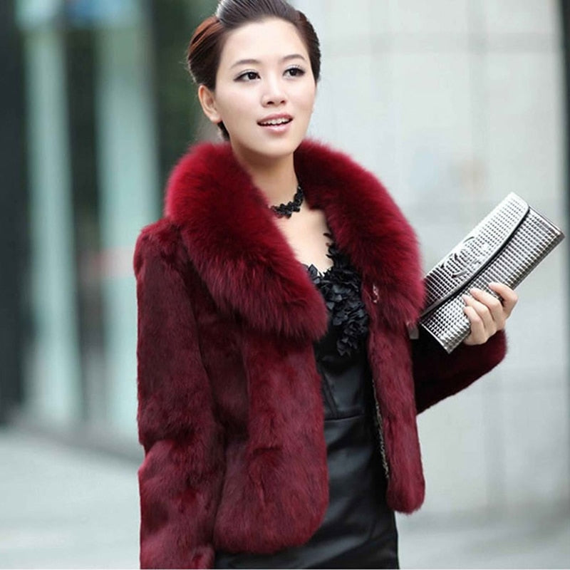 Luxe Faux Fox Fur Jacket