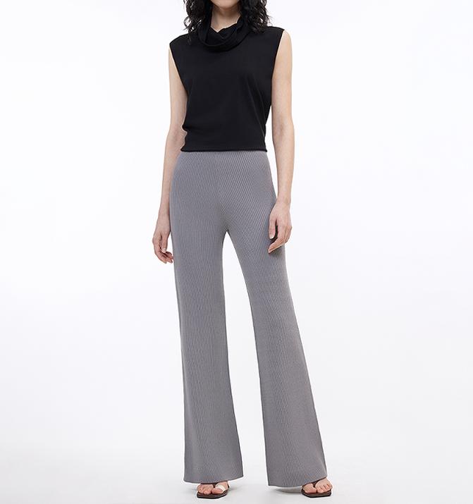 Drape Knit Flare Trousers