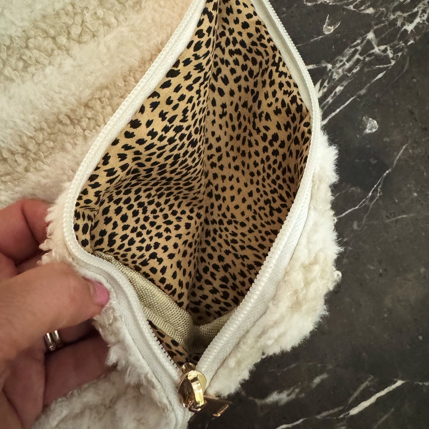 Striped Bouclé Slim Cosmetic Case