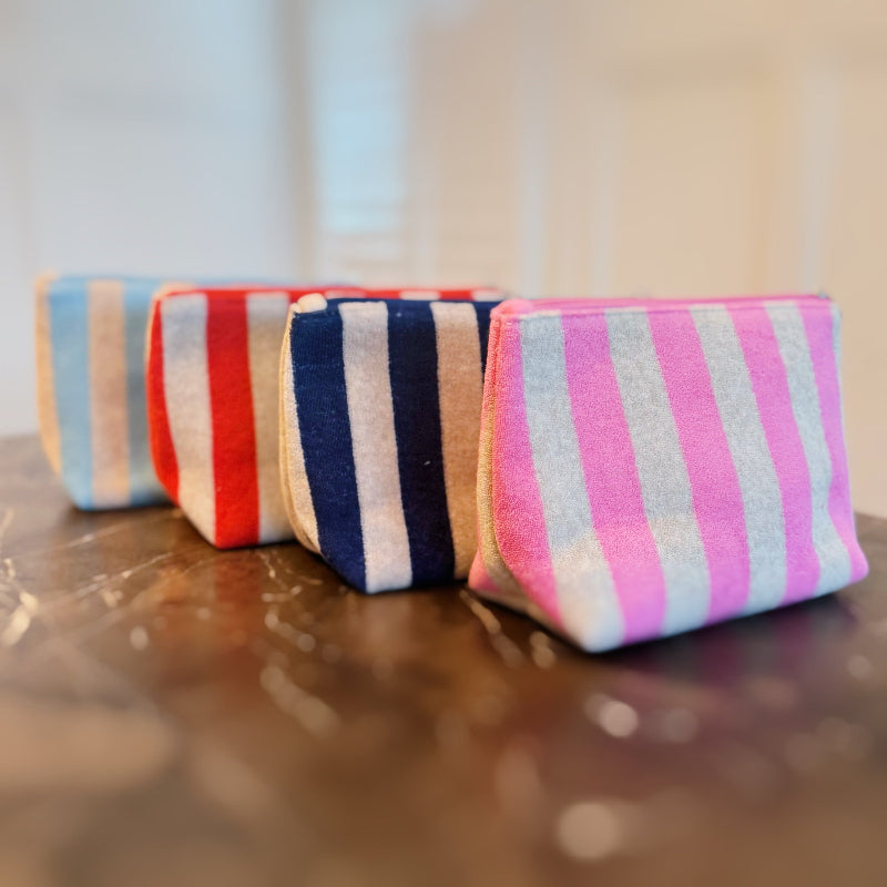 Coastal Carryall Terry Striped Pouch