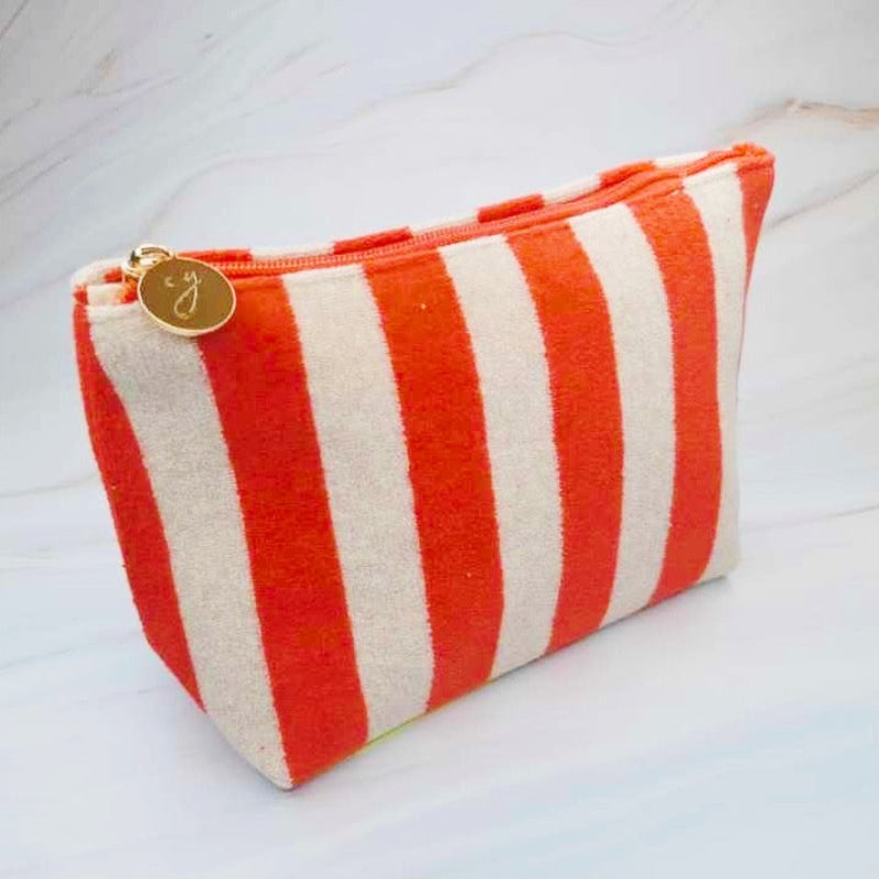 Coastal Carryall Terry Striped Pouch