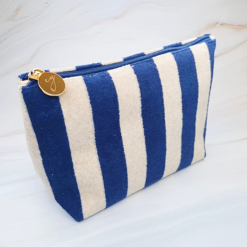 Coastal Carryall Terry Striped Pouch