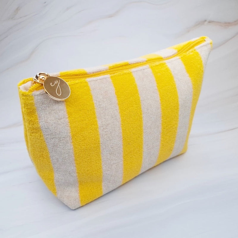 Coastal Carryall Terry Striped Pouch