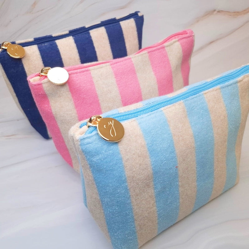 Coastal Carryall Terry Striped Pouch