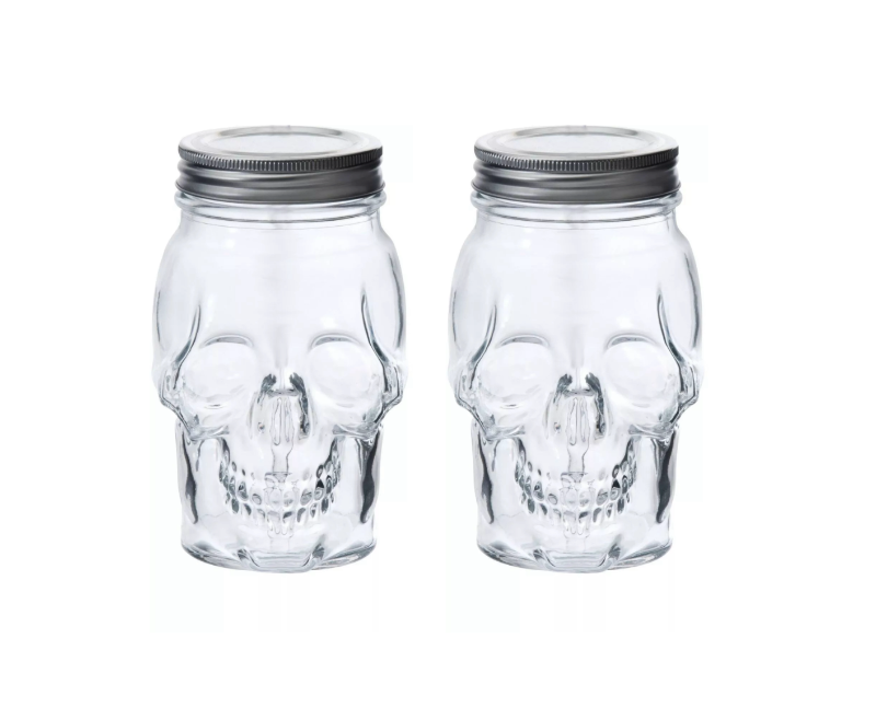 Skull Mason Jar | Set of 2
