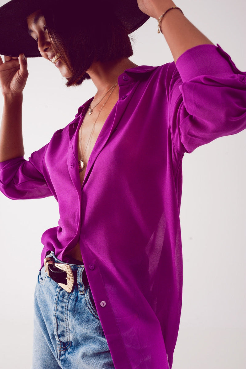 Everyday Chiffon Button Shirt