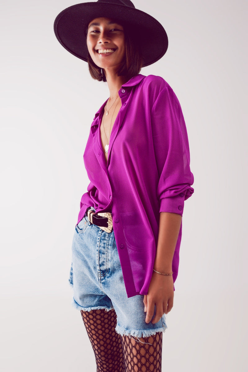 Everyday Chiffon Button Shirt