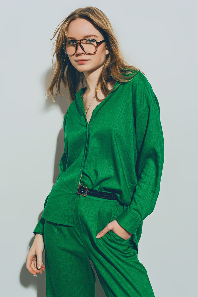 Classic Green Cotton Shirt