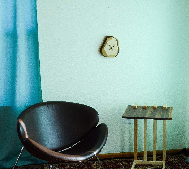 Modern Geometric Wood Clock