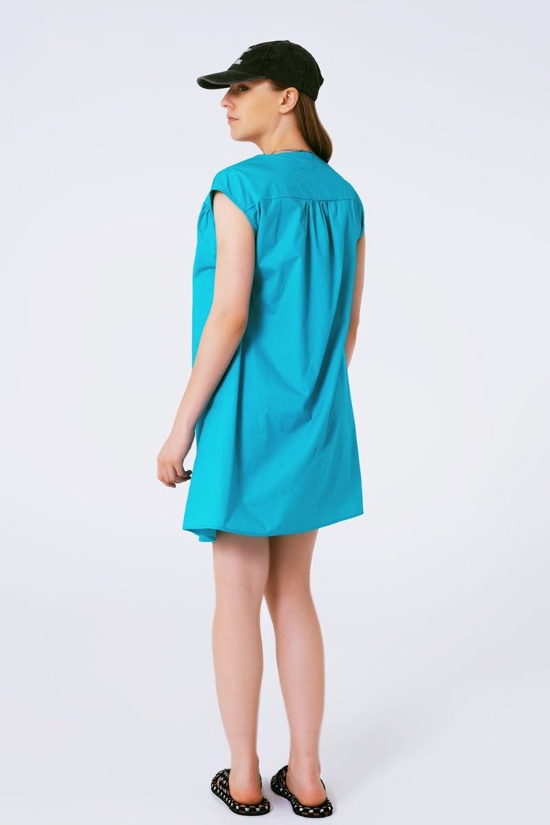 Turquoise Breeze Poplin Dress