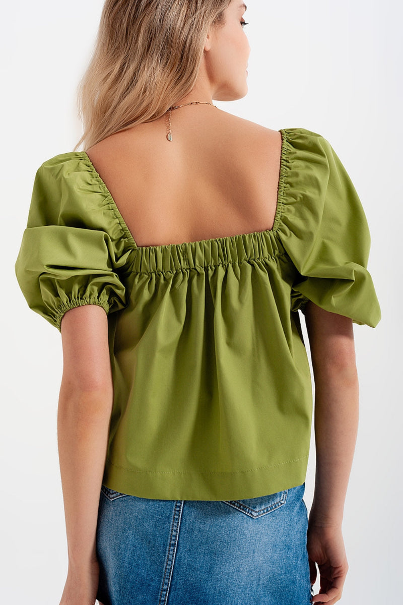 Garden Poplin Balloon Top