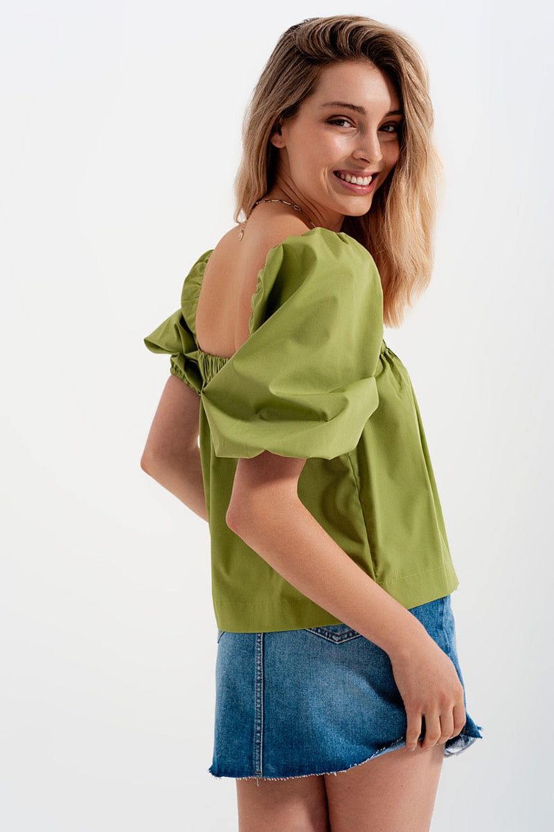 Garden Poplin Balloon Top