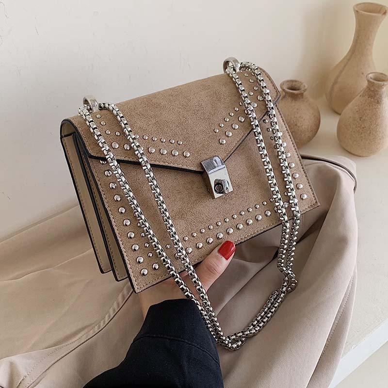Rivet Chain Shoulder Bag