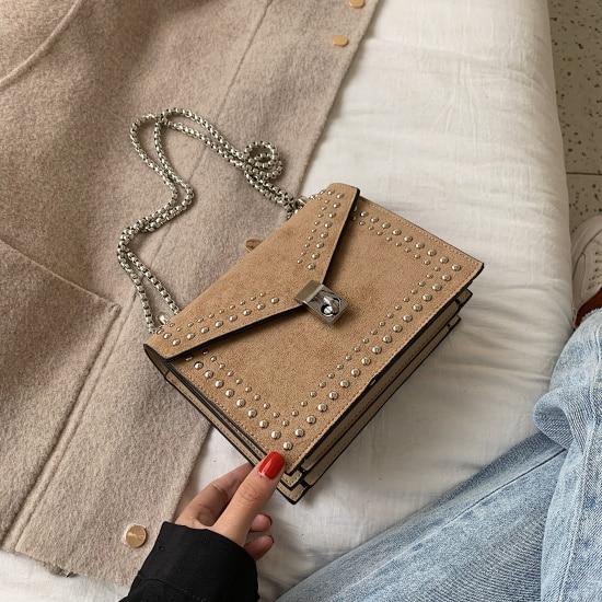 Rivet Chain Shoulder Bag