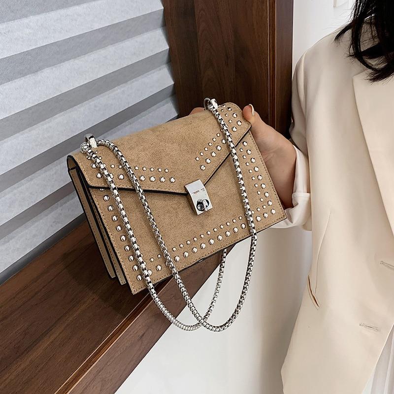 Rivet Chain Shoulder Bag