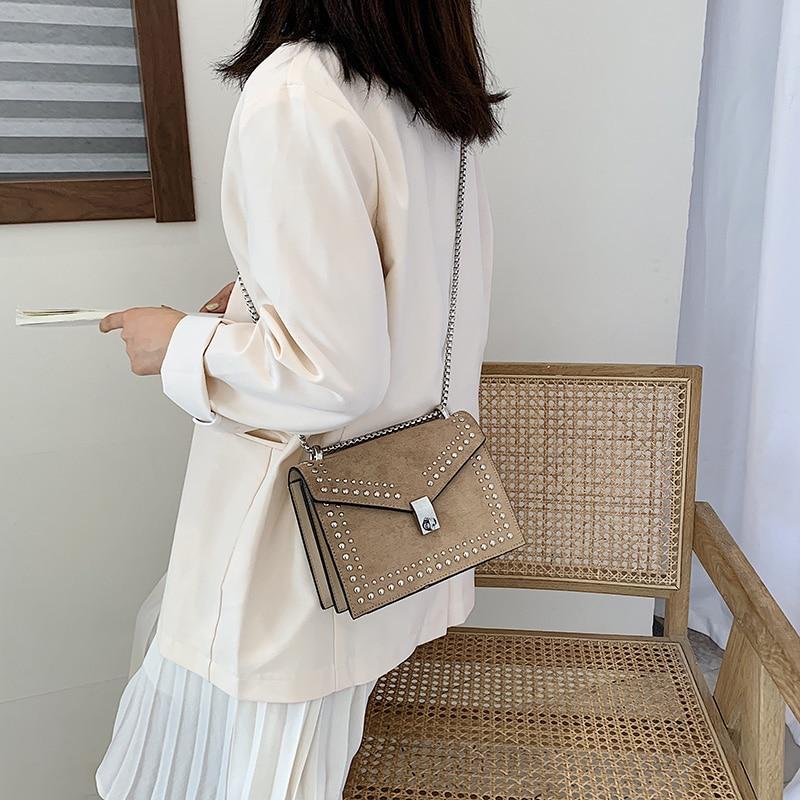 Rivet Chain Shoulder Bag