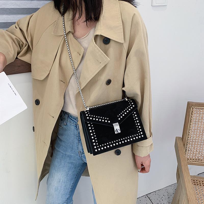 Rivet Chain Shoulder Bag