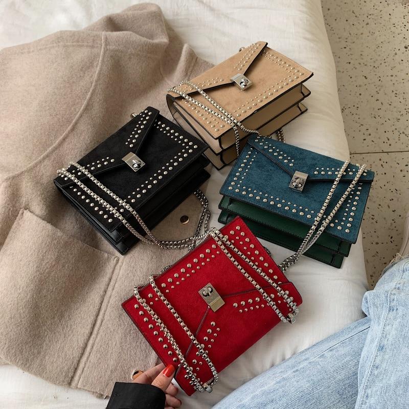 Rivet Chain Shoulder Bag