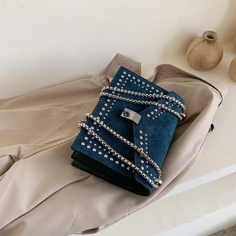 Rivet Chain Shoulder Bag