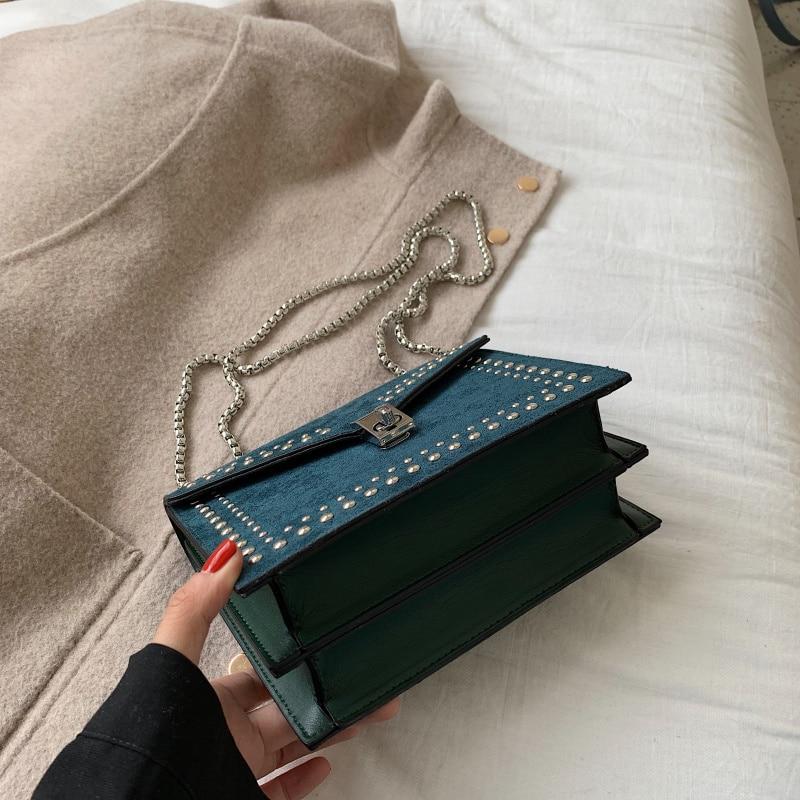 Rivet Chain Shoulder Bag