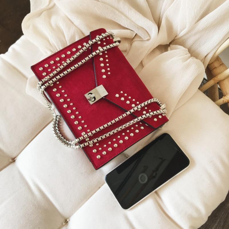 Rivet Chain Shoulder Bag