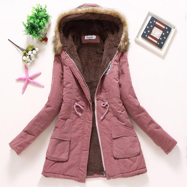 Feather-Lined Corduroy Parka
