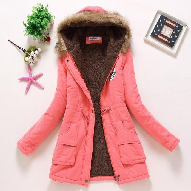 Feather-Lined Corduroy Parka