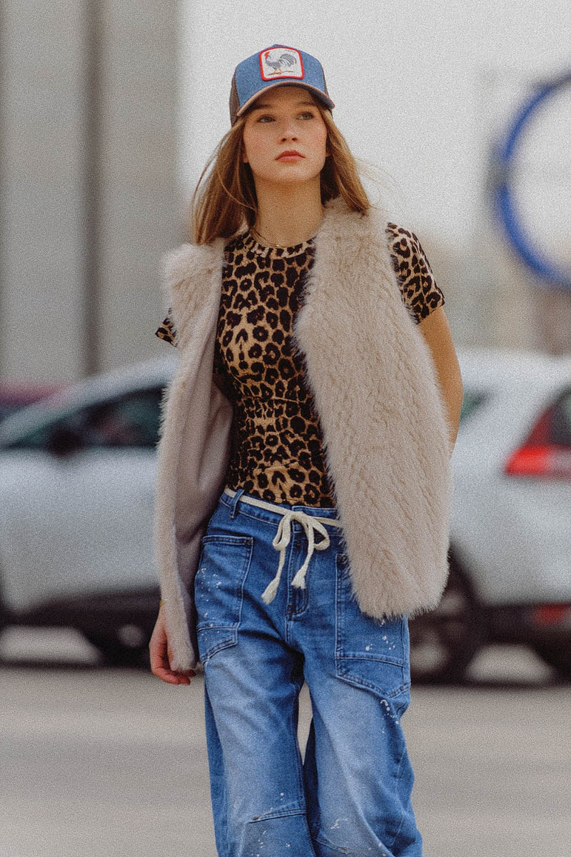 Timeless Beige Fur Vest