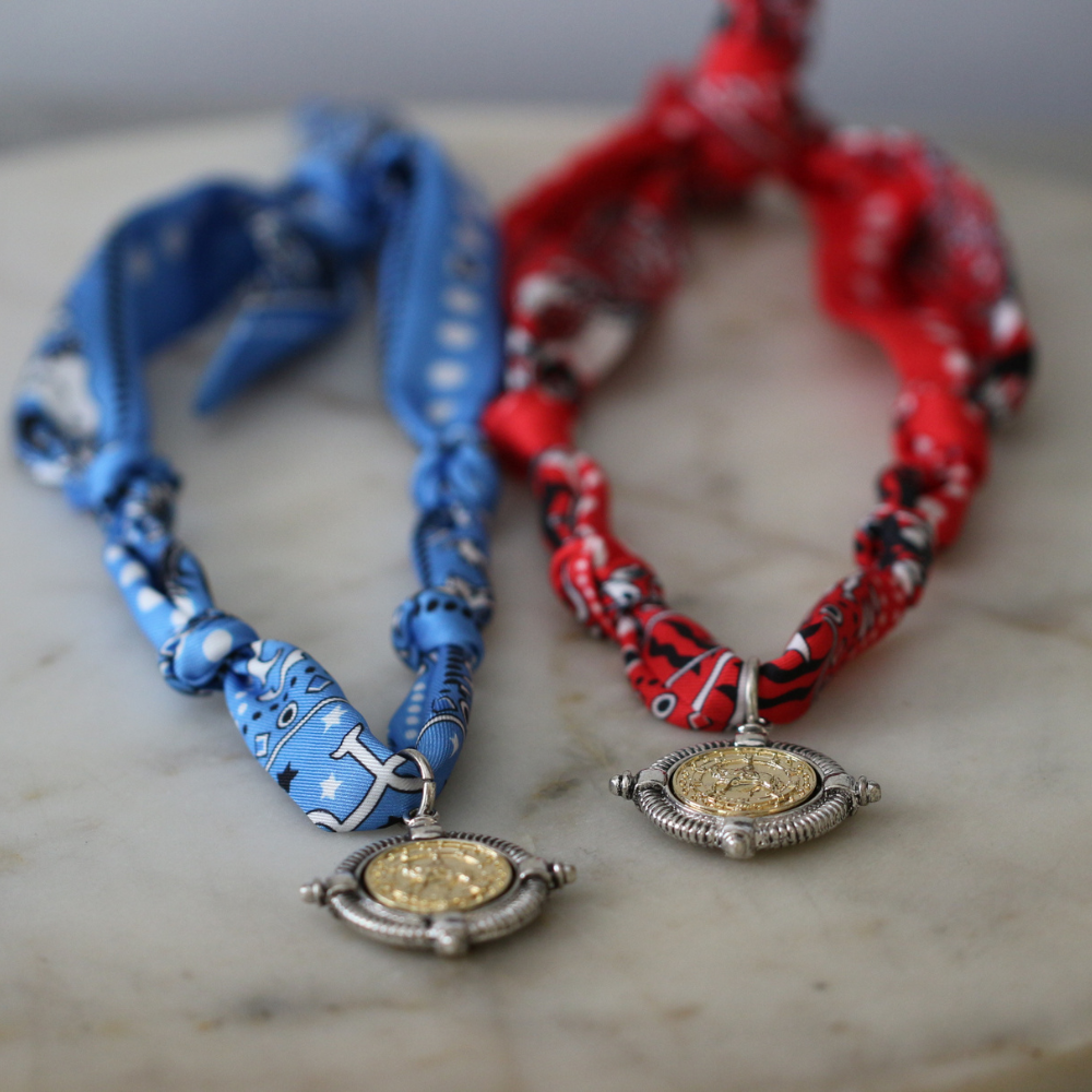 Western Coin Scarf Necklace