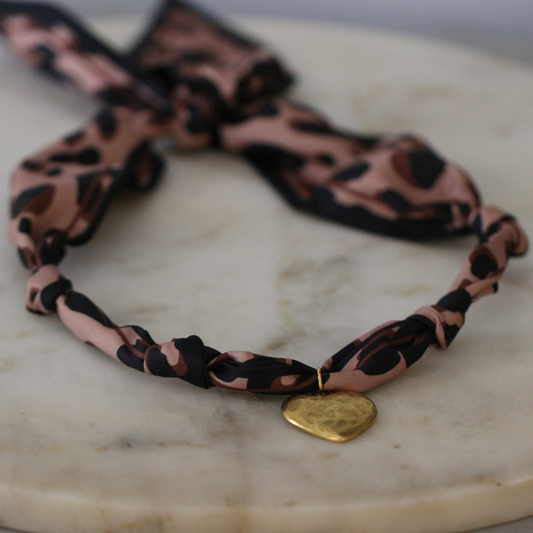 Savannah Heart Scarf Necklace