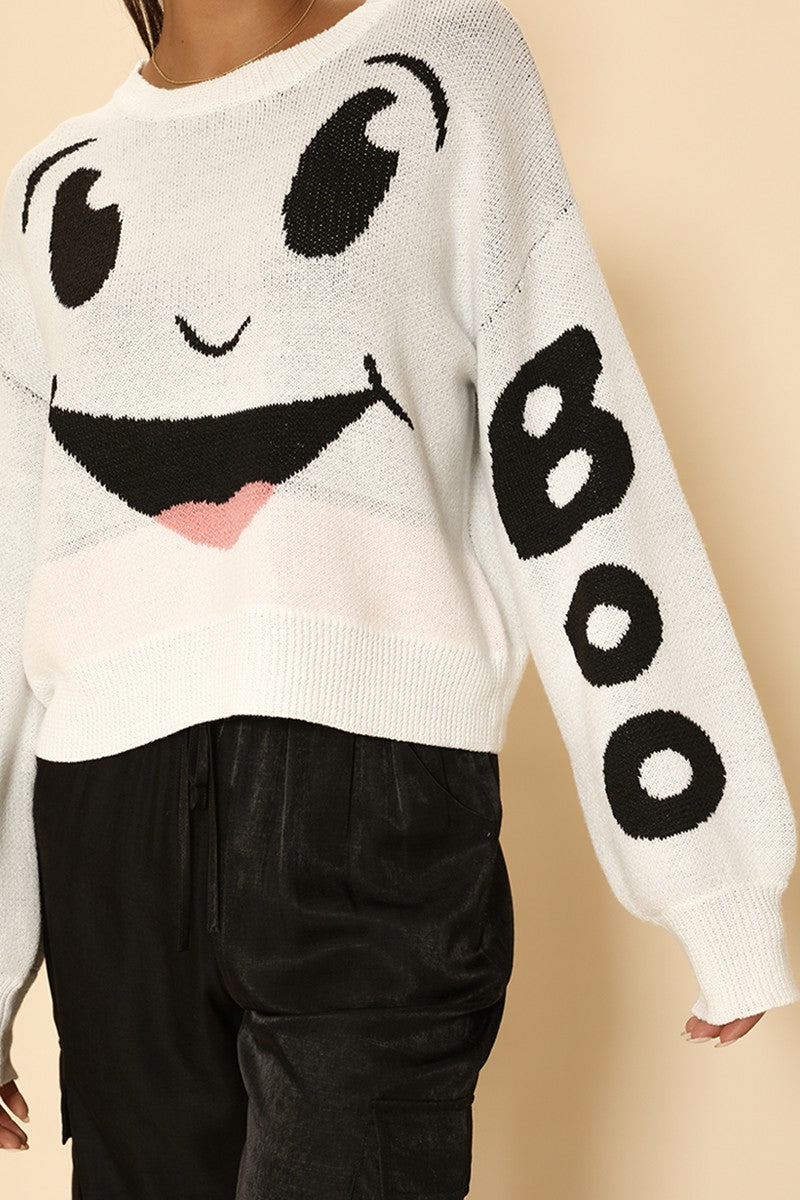 Spooky Smiles Ghost Sweater