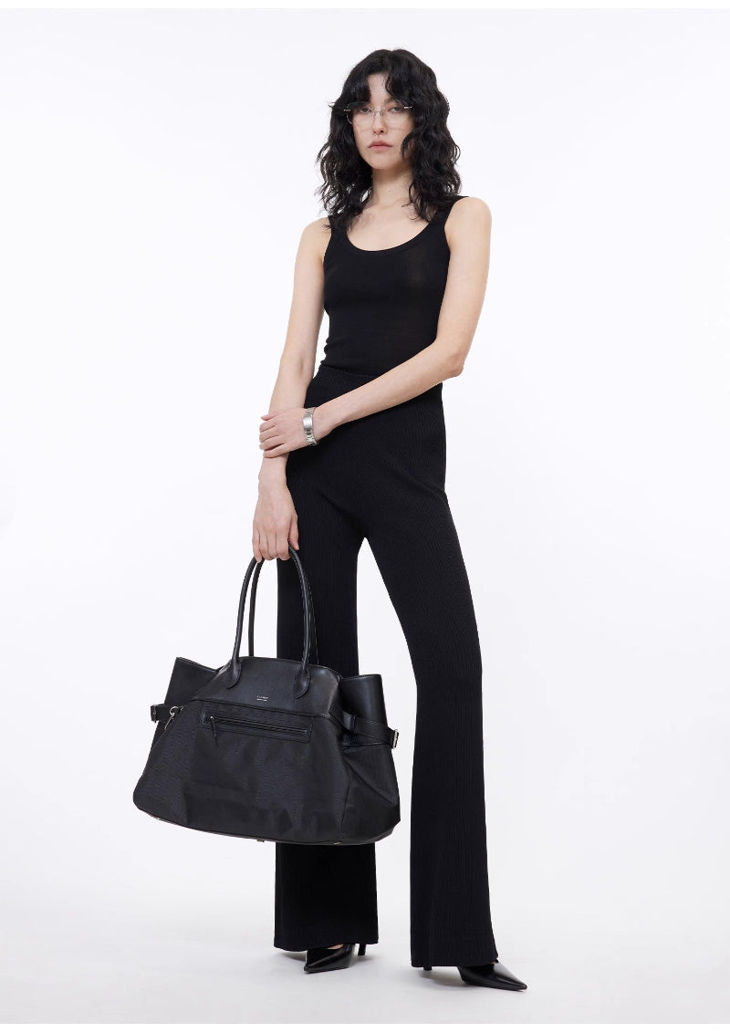 Drape Knit Flare Trousers