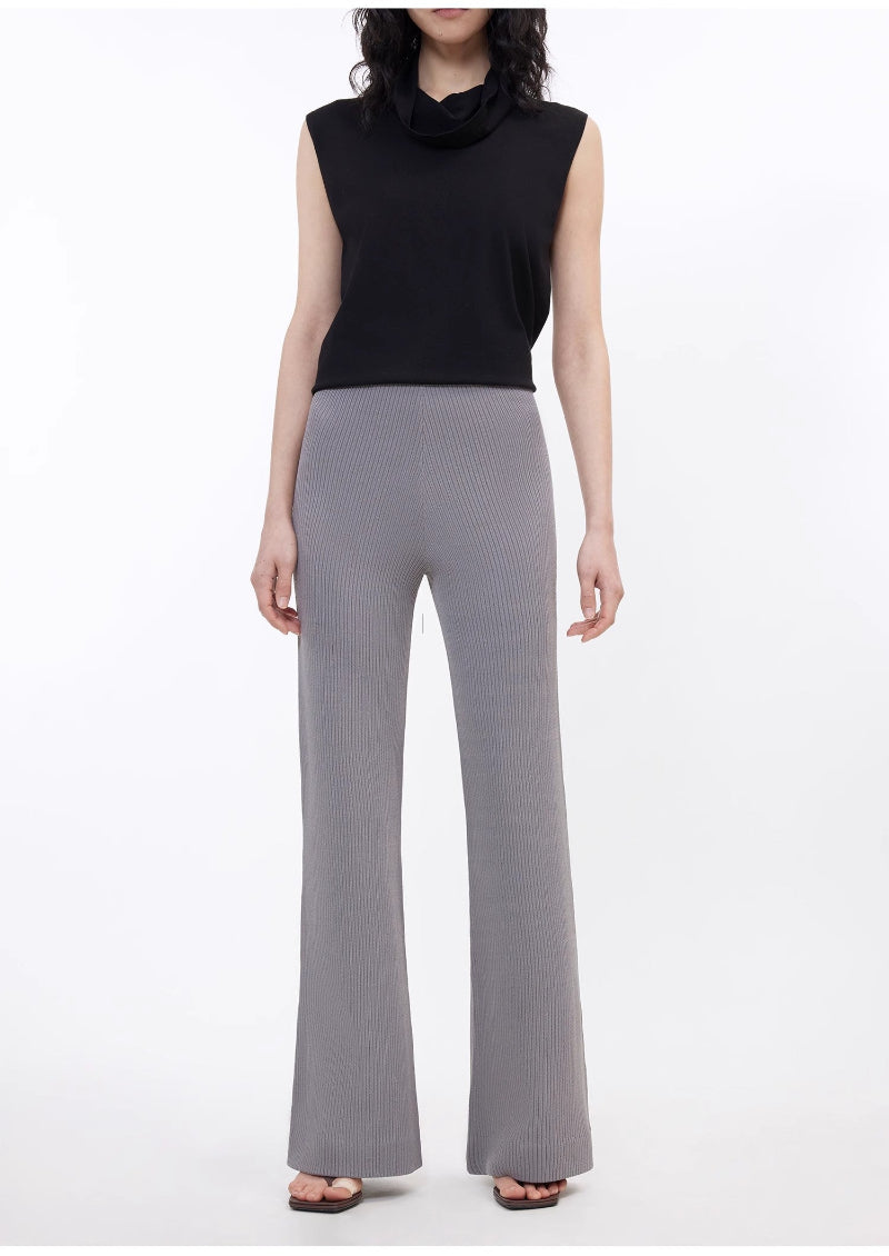 Drape Knit Flare Trousers