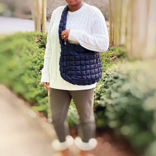 Quilted Carry-All Crossbody Bag