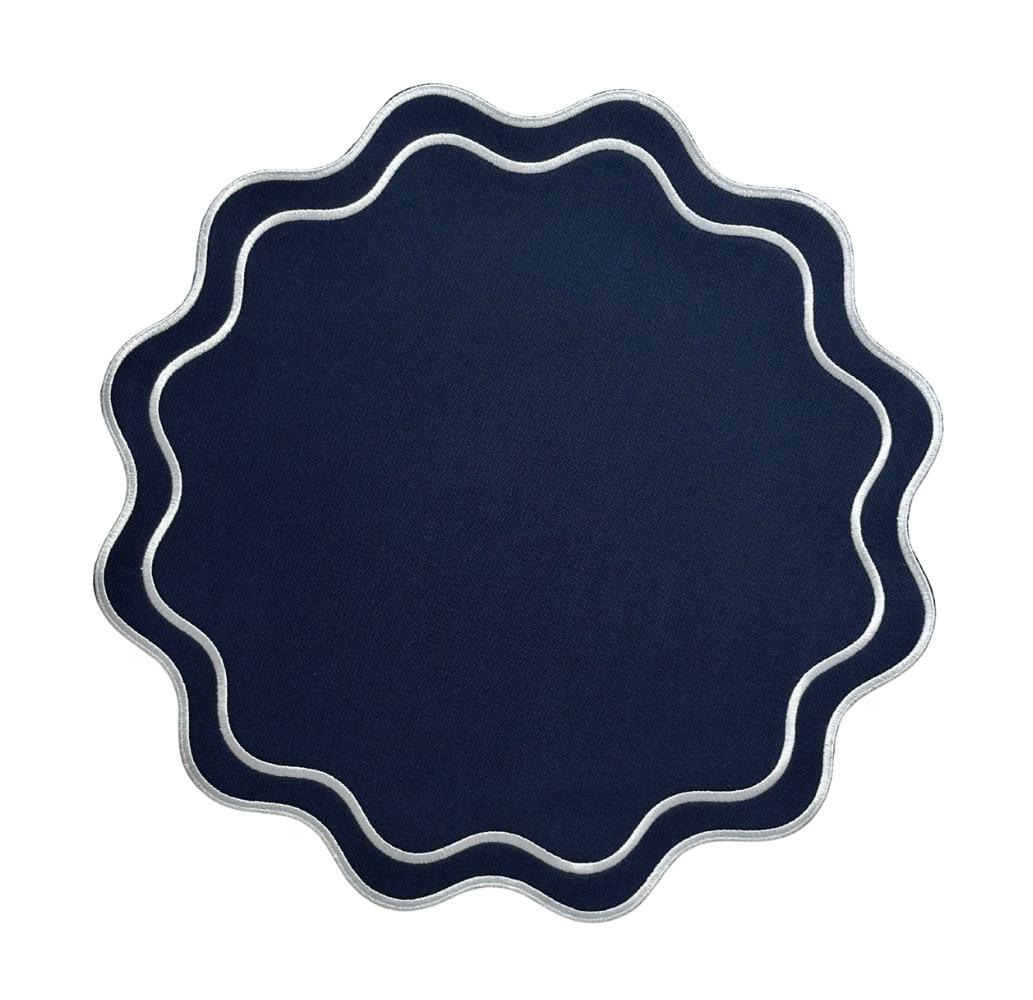 Solid Navy Wave Placemat